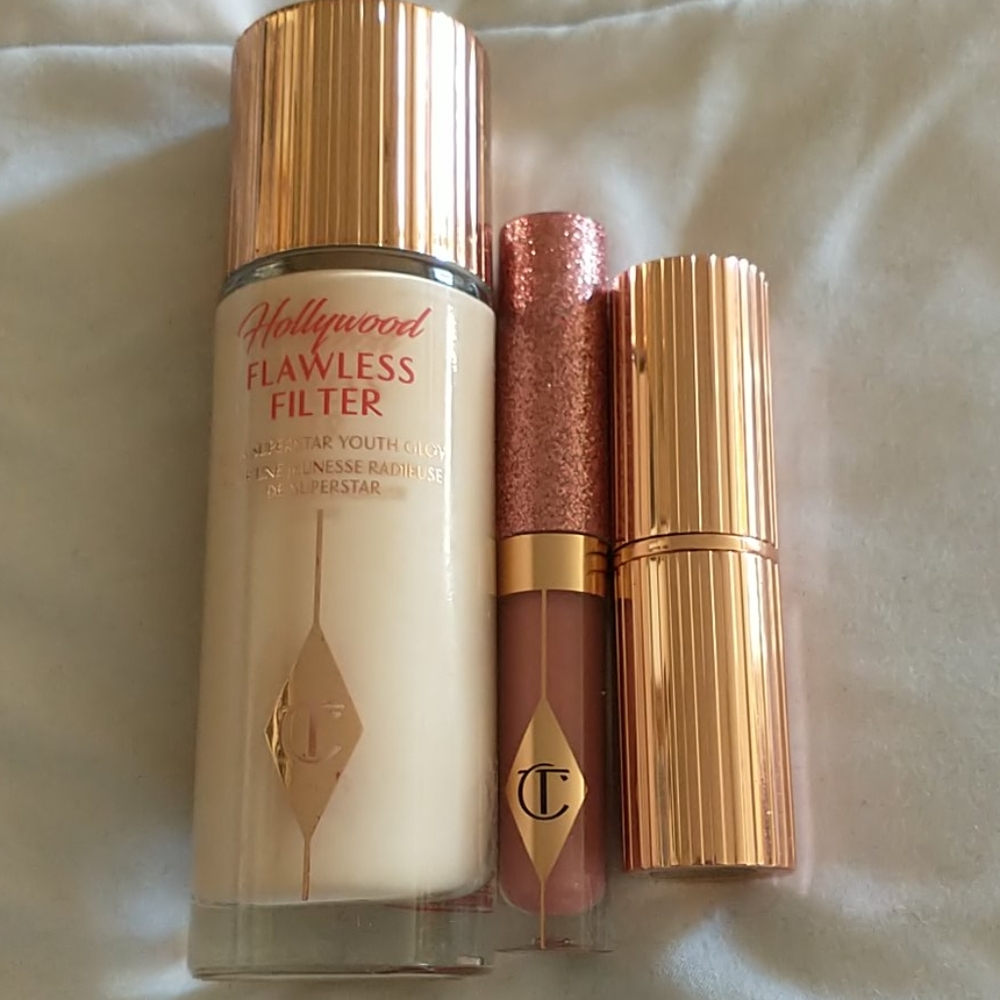 SOLD!..Charlott Tilbury 3 Piece Foundation & 2 Lip